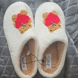 Love Fuzzy Tan Slippers